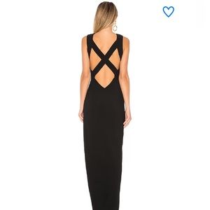 XS Black SuperDown High Slit Maxi